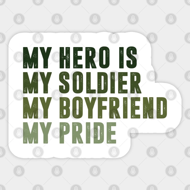 My Hero is my soldier Sticker by C_ceconello